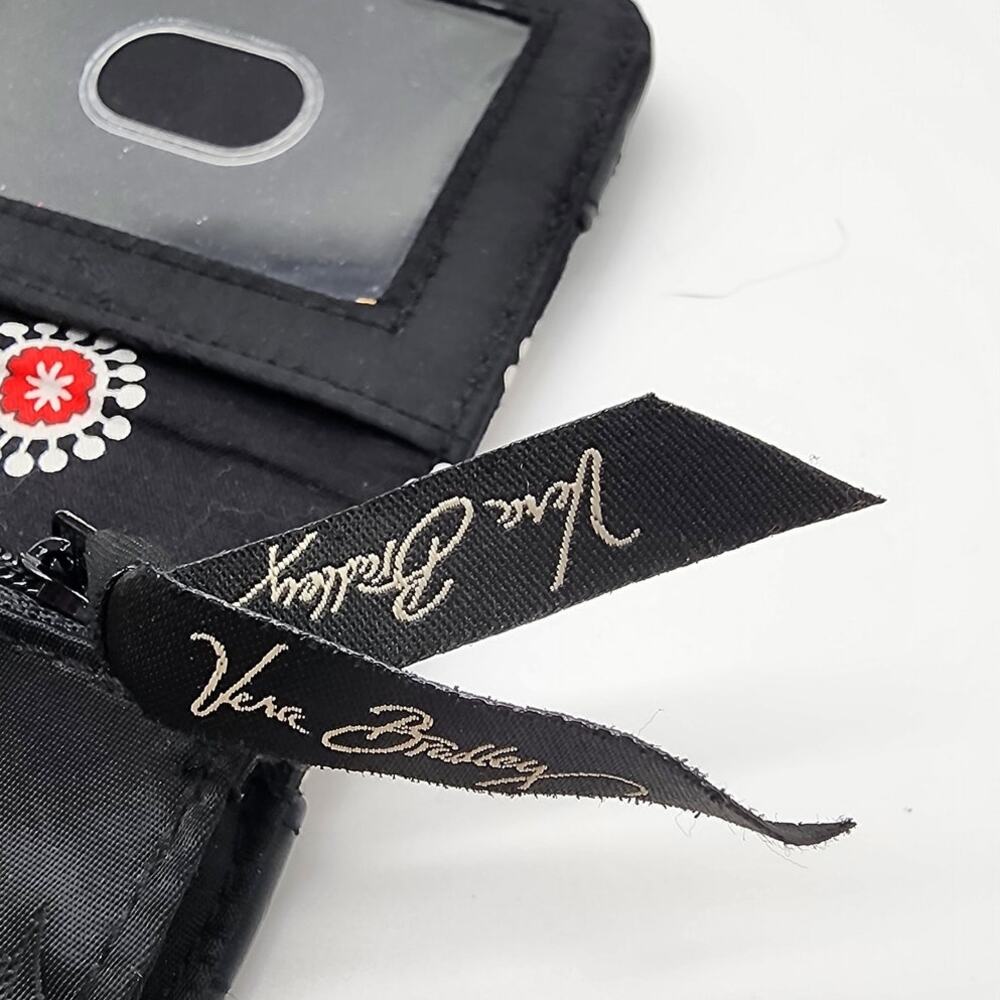 Vera Bradley Tri-Fold Black Quilted Wallet - Picture 4 of 6